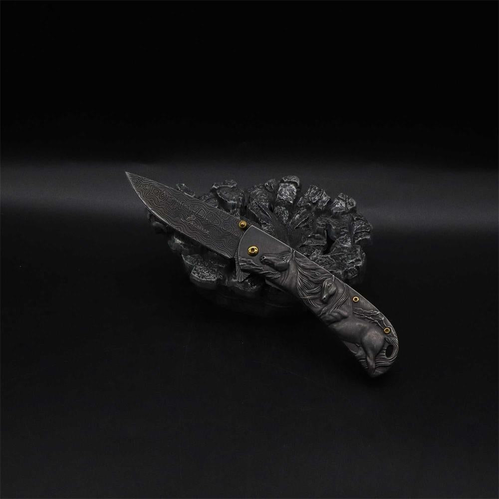 3D Horse Sculpture Folding Knife - Tophatter Daily Deals