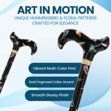 HD Pattern Designer Cane - Matching Handle & Shaft - Durable Adjustable Aluminum - Tophatter Daily Deals