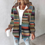 Lightweight Cozy Womens Hoodie - Button Front Knit, Casual Multicolored - Tophatter Daily Deals