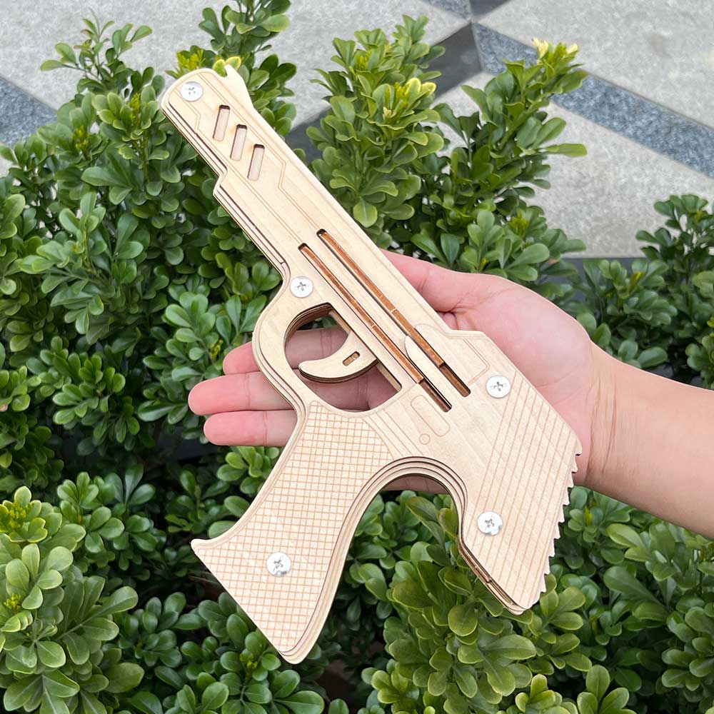 DIY 3D Semi-auto Rubber Band Pistol Model Kit - Tophatter Daily Deals