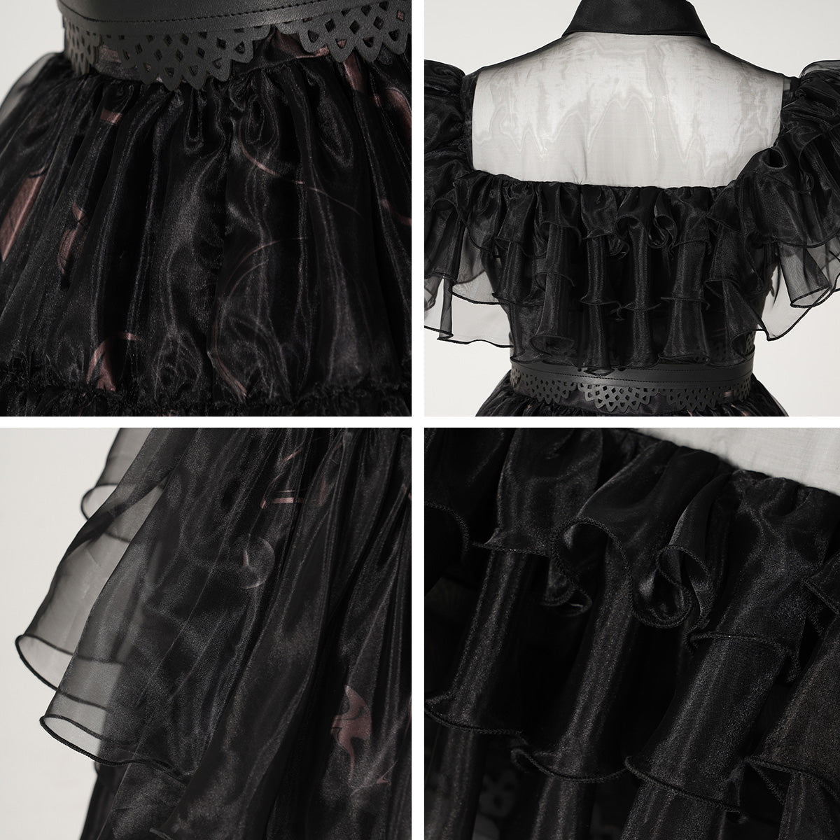 Wednesday The Addams Family (2022 TV Series) Wednesday Black Raval Ball Dress Cosplay Costume Costume - Tophatter Daily Deals