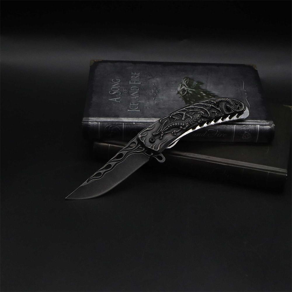 3D Western Dragon Folding Knife - Tophatter Daily Deals