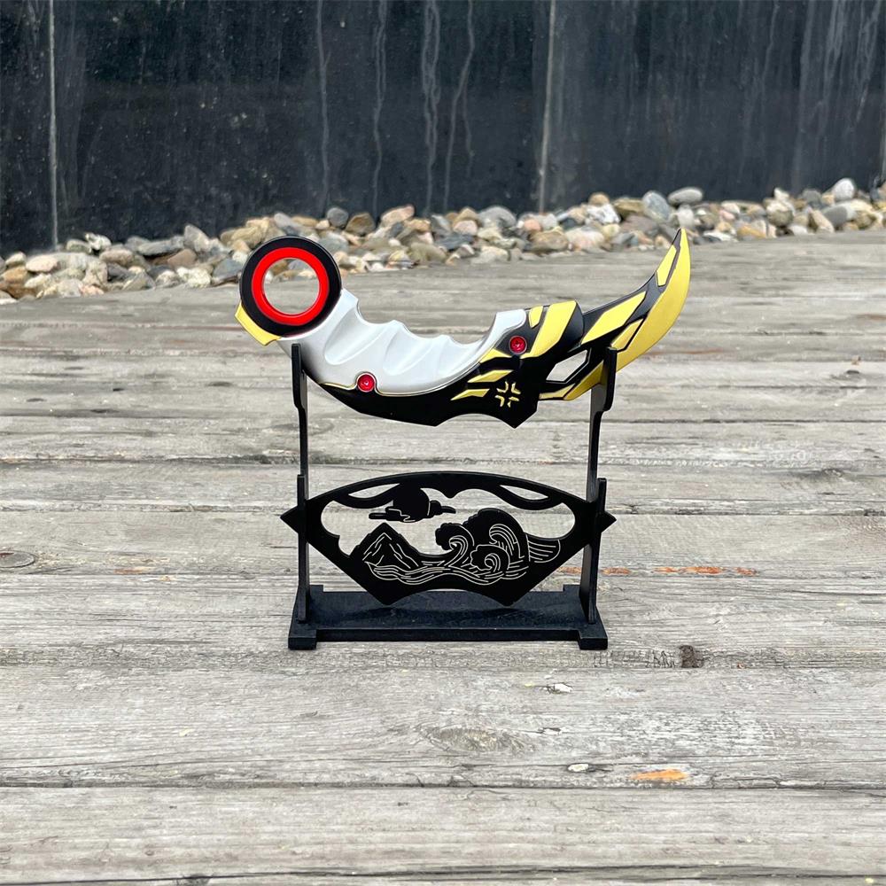 2-Layer Wooden Landscape Pattern Weapon Display Holder - Tophatter Daily Deals