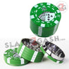 Casino Poker Chips Tobacco Herb Grinder 1.5" - 3 pieces METAL Smoking Accessories - Tophatter Daily Deals