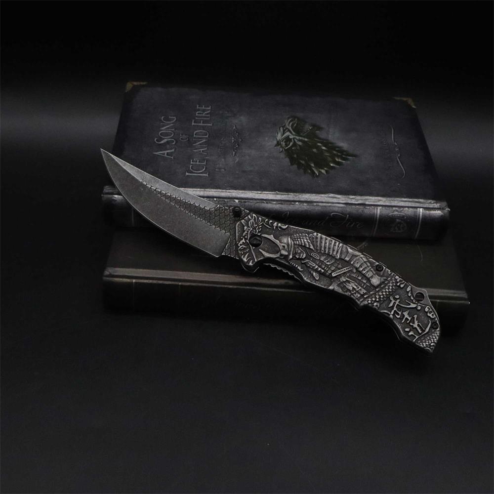 3D Samurai Sculpture Folding Knife - Tophatter Daily Deals