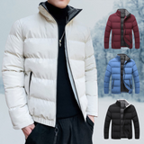 Warm Cozy Men's Jacket - Puffer, Sherpa Lined, Commuting - Tophatter Daily Deals
