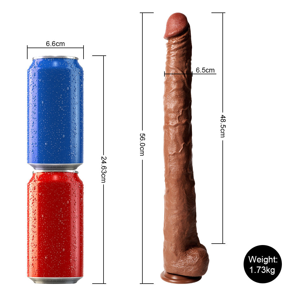 Buder - Long Big Dildo for Beginners and Experienced Players 22.04 Inches Dildos - Tophatter Daily Deals