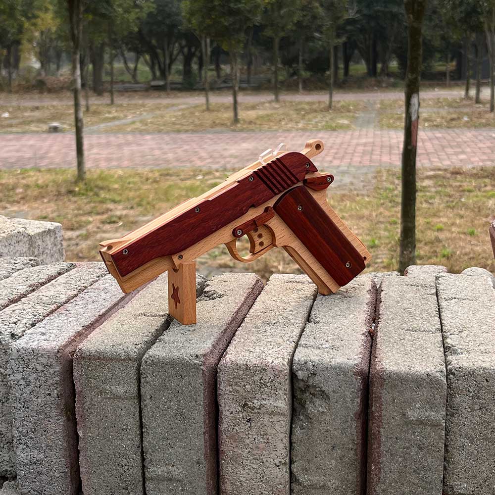 M1911 Wooden Rubber Band Gun Model - Tophatter Daily Deals