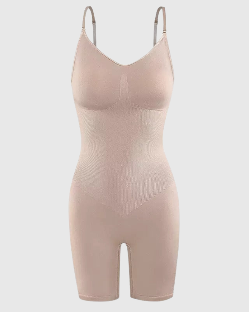 Revenge Body Smoothing Seamless Bodysuit Bomb Beige Bodysuit - Tophatter Daily Deals