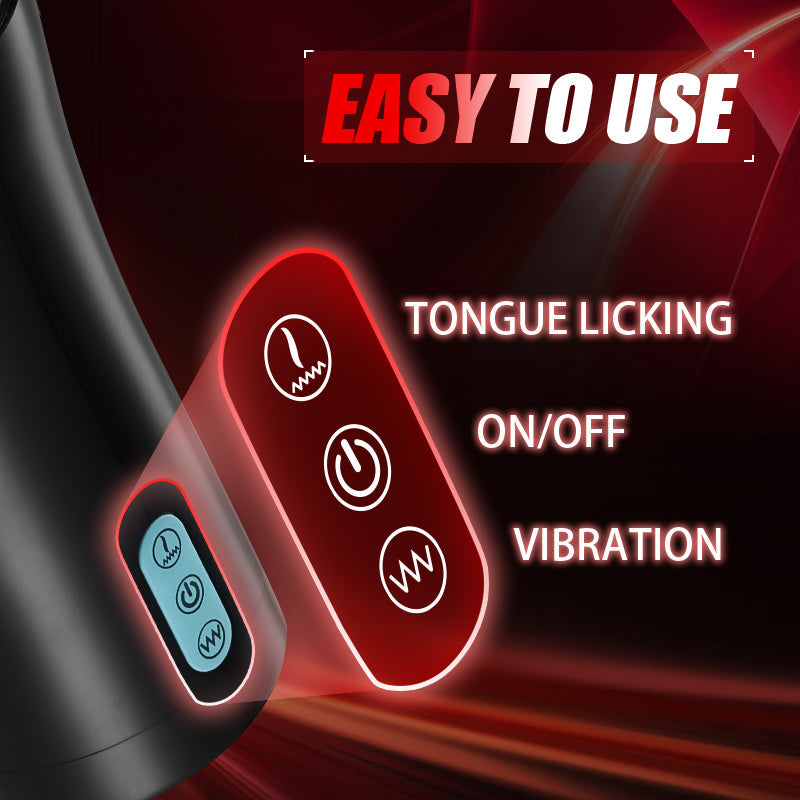 James - Classic 10 Tongue Licking 10 Vibrating Male Stroker Masturbation Cup - Tophatter Daily Deals
