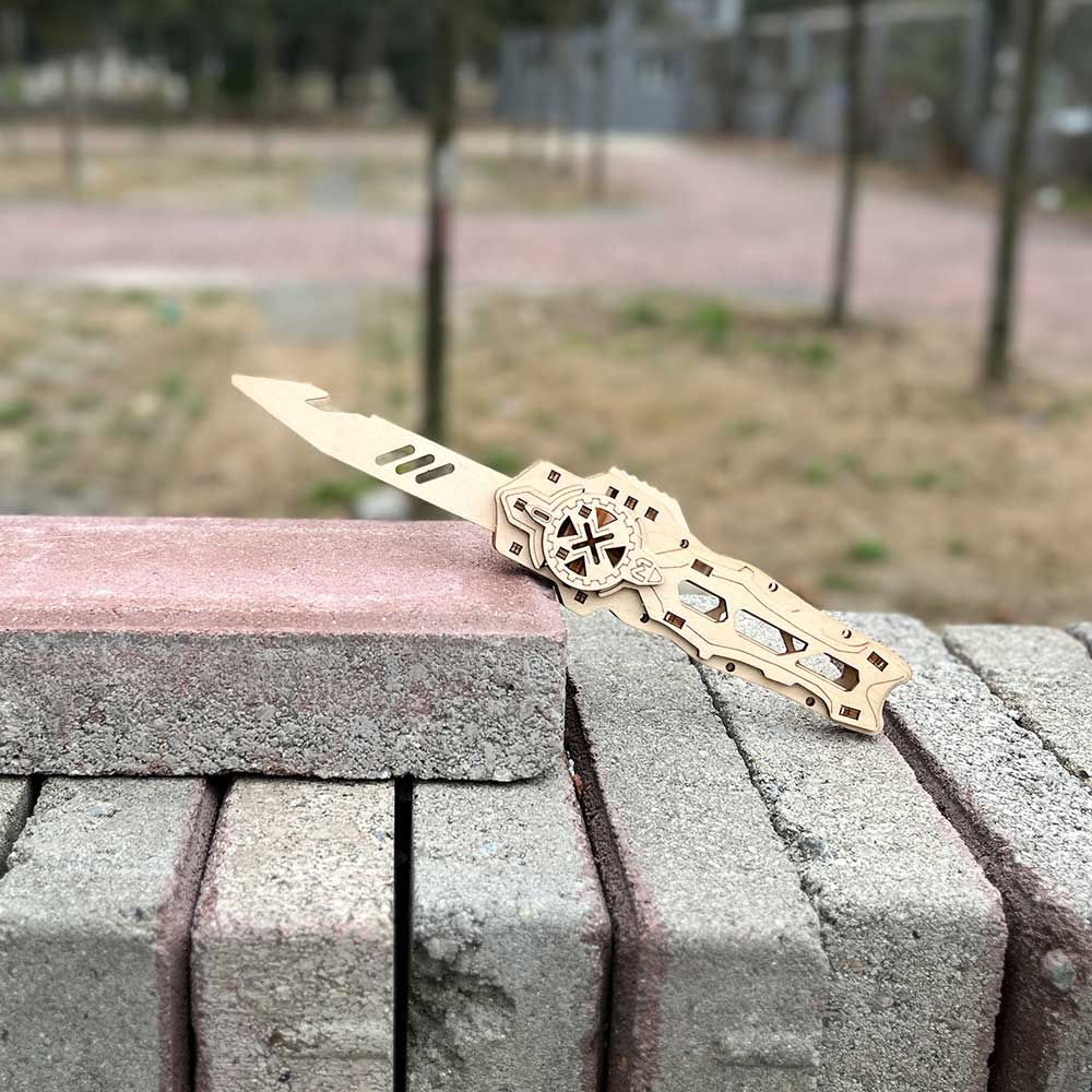 Wooden Switchblade Model Kit Wood knife - Tophatter Daily Deals