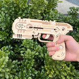 3D Wooden Kit Training Dragon Rubber Band Pistol Model Kit - Tophatter Daily Deals