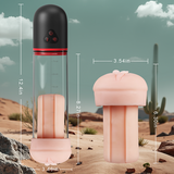 Acmejoy S-HANDE Pussy-Shaped Sleeve 3 Sucking 9 Vibrating Male Enlargement Pumps Penis Pumps - Tophatter Daily Deals
