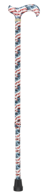 HD Pattern Designer Cane - Matching Handle & Shaft - Durable Adjustable Aluminum - Tophatter Daily Deals