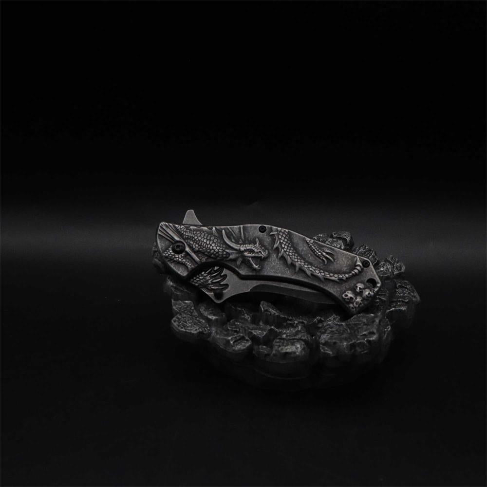 Evil Dragon Relief Folding Knife - Tophatter Daily Deals