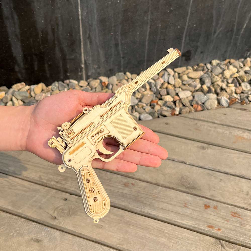 Mauser Military Pistol Wooden Model Pistol 3D Puzzle - Tophatter Daily Deals