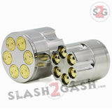 Revolver Bullet Herb Grinder Tobacco Mill - Large 2 Inch 3 piece Smoking Accessories - Tophatter Daily Deals