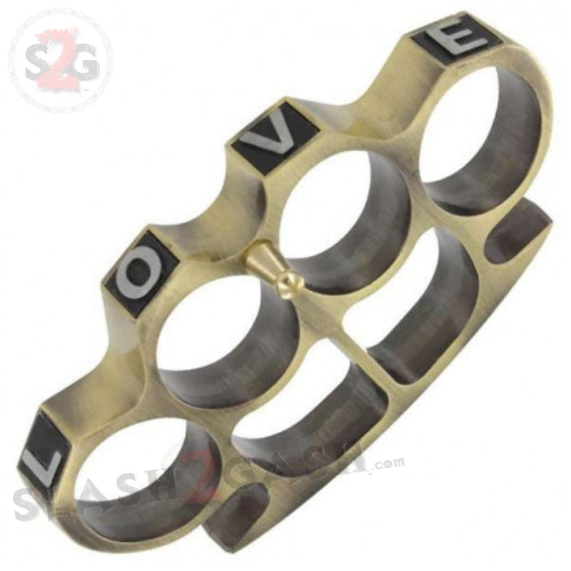 Lover Not a Fighter Knuckles Belt Buckle Paperweight - Bronze Belt Buckle - Tophatter Daily Deals