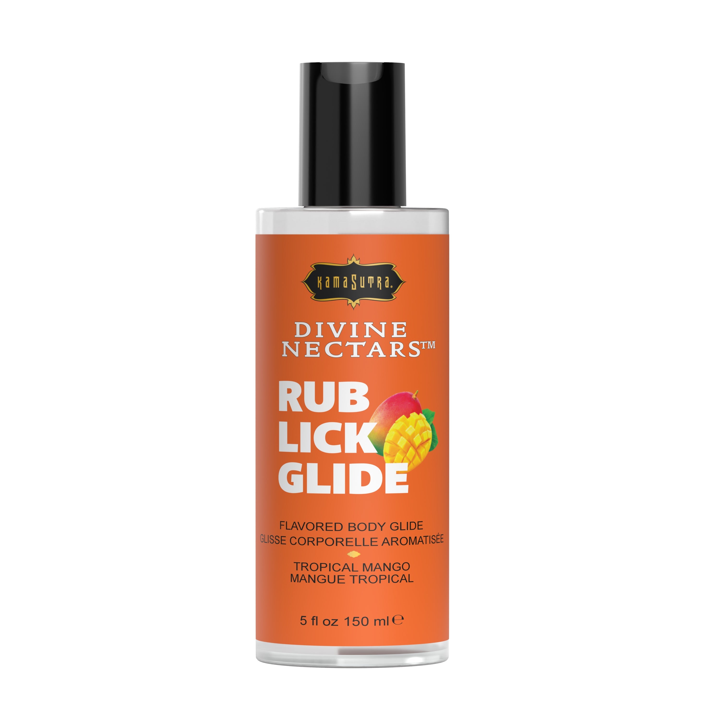 Divine Nectars Flavored Body Glide Tropical Mango 5 FL OZ Water Based Flavored Body Glide - Tophatter Daily Deals
