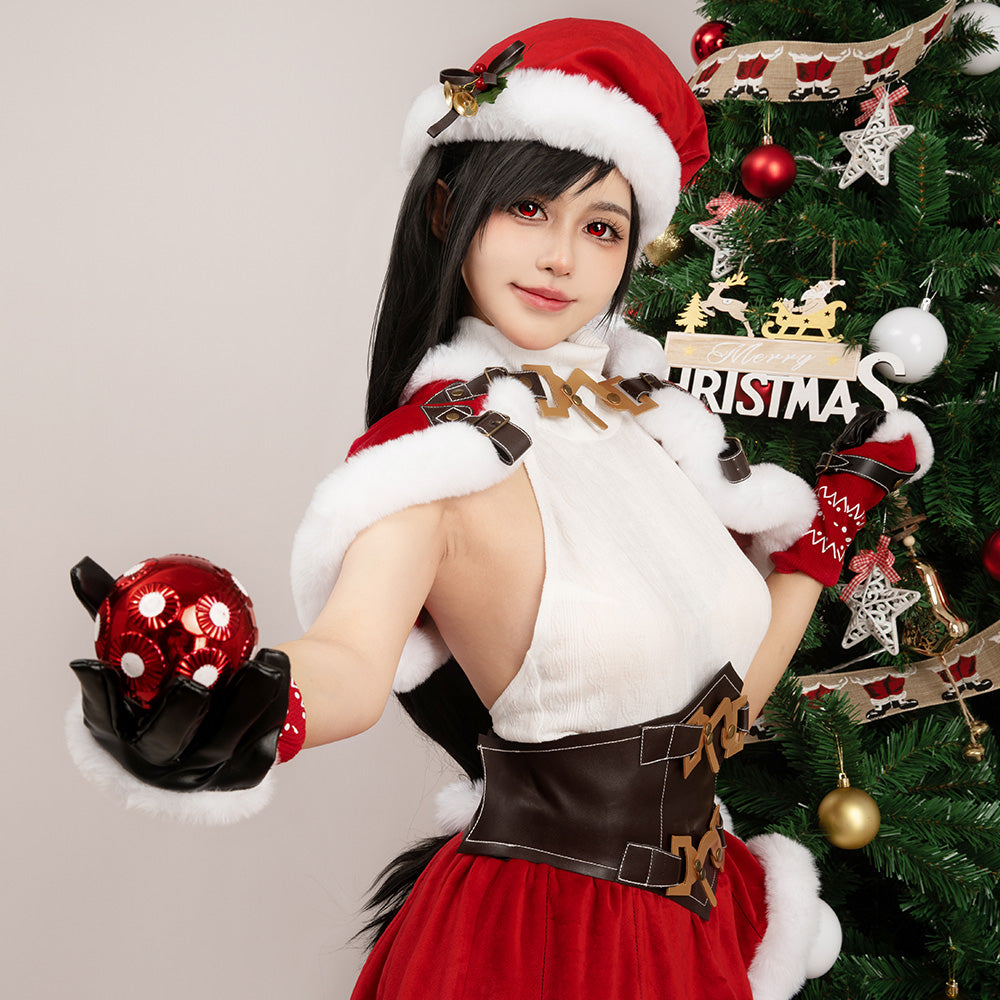 Final Fantasy VII Ever Crisis FF7EC Christmas Tifa Lockhart Cosplay Costume Costume - Tophatter Daily Deals