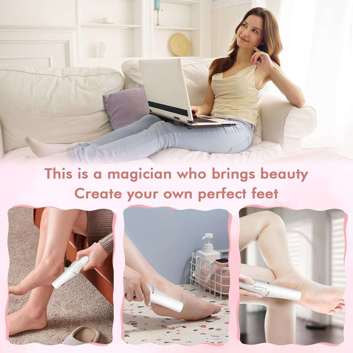 Electric Foot File and Callus Remover Electric Foot Files - Tophatter Daily Deals