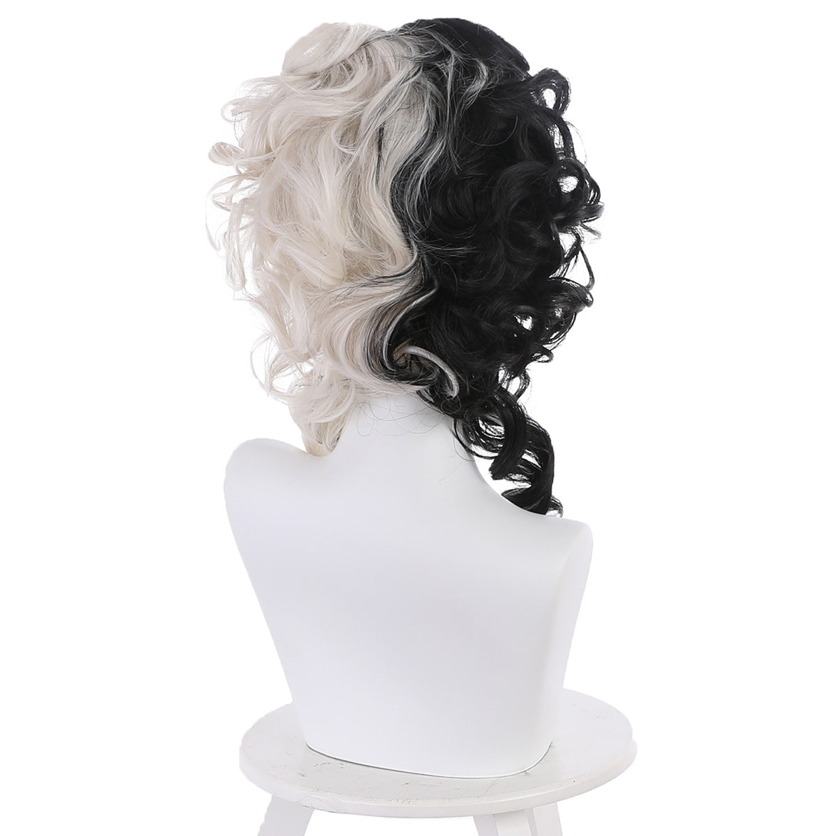 Disney Movie Cruella de Vil Black Silver Cosplay Wig D Edition Wig - Tophatter Daily Deals