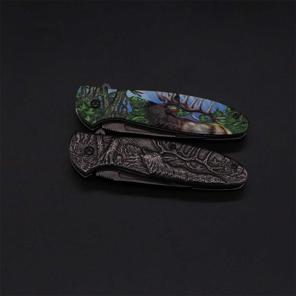 Male Deer Folding Knife Portable Camping Tool - Tophatter Daily Deals