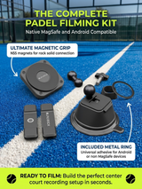 Padel Phone Holder for Glass Courts – MagSafe Compatible with Double Suction Cup & Aluminum Arm Phone Mounts & Holders - Tophatter Daily Deals