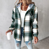 Lightweight Cozy Womens Hoodie - Button Front Knit, Casual Green - Tophatter Daily Deals