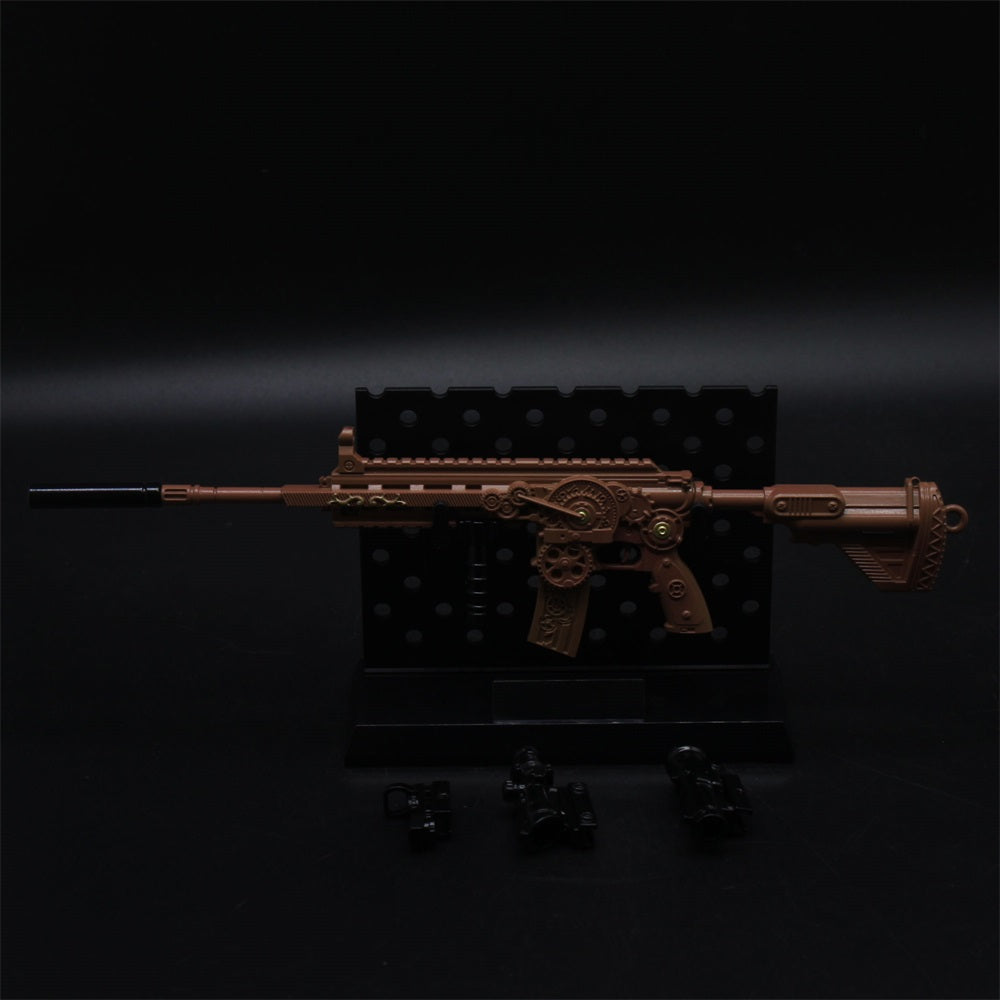 Steampunk HK416 Miniature Metal Gun 21CM/8.3" - Tophatter Daily Deals