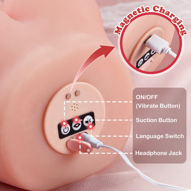 Angel Temptation - Sucking Vibrating Pocket Pussy Alluring Female Voice with Four Languages Pocket Pussy - Tophatter Daily Deals