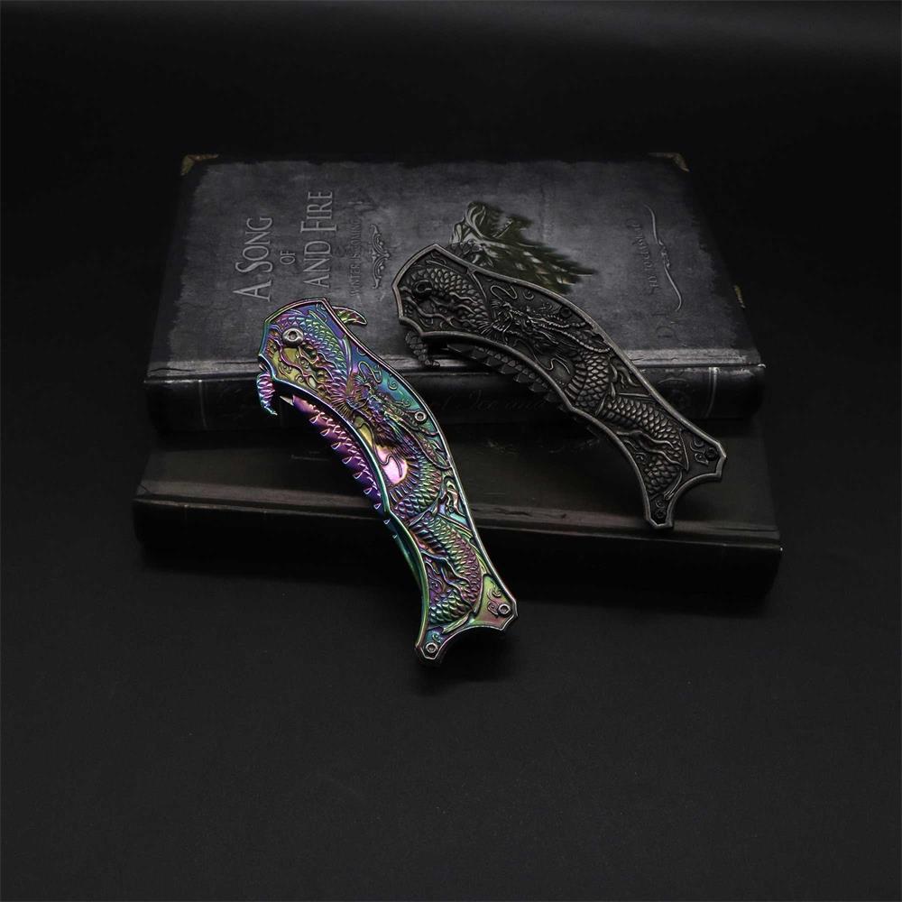Chinese Dragon Totem Folding Knife - Tophatter Daily Deals