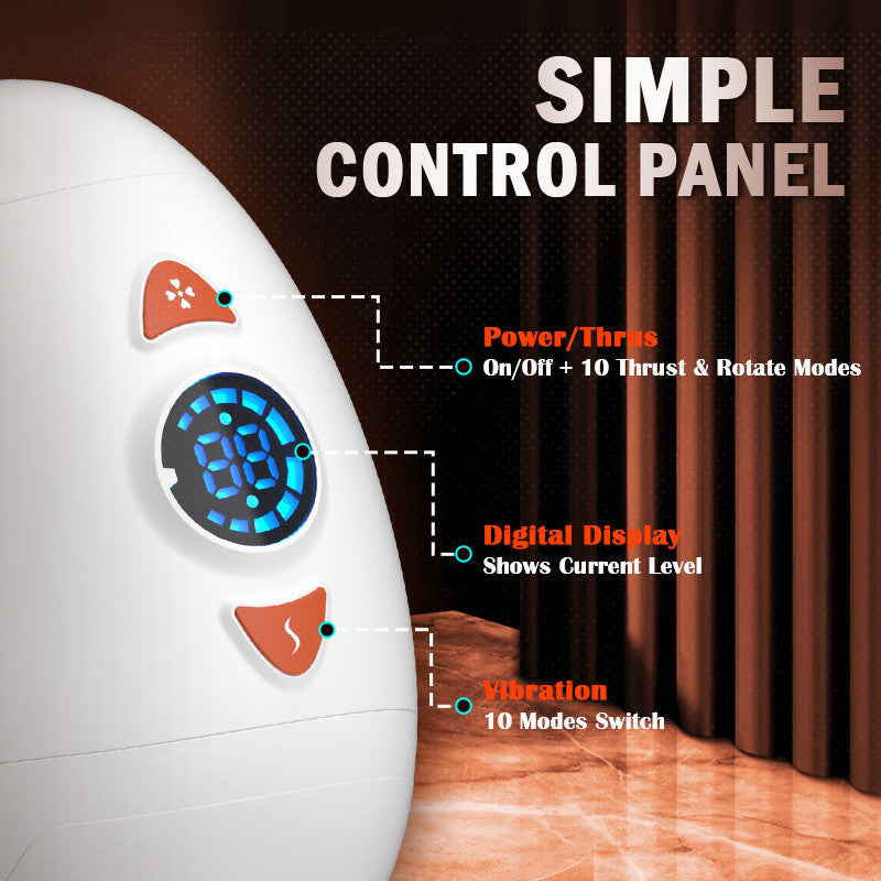 Acmejoy - Electric Male Masturbator with Rotating Piston, Glans Vibration & Testicle Massage Masturbation Cup - Tophatter Daily Deals