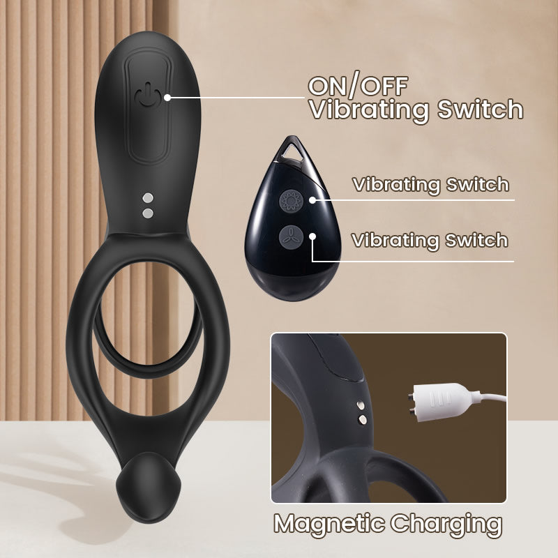 Sonic - Vibrating 3 in 1 Penis Ring Penis Rings - Tophatter Daily Deals