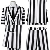 Beetlejuice 2 Beetlejuice Halloween Black And White Cosplay Costume Costume - Tophatter Daily Deals