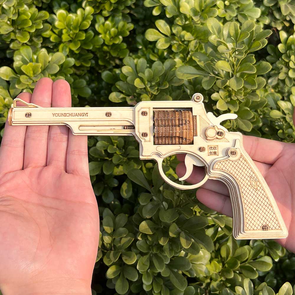 Revolver Wooden Model Kit S&W Gun - Tophatter Daily Deals