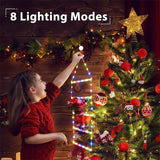 Climbing Santa LED Ladder Lights - 1m Festive Holiday Decoration for Indoor & Outdoor Use, 8 Lighting Modes, Remote Controlled Seasonal Decor - Tophatter Daily Deals