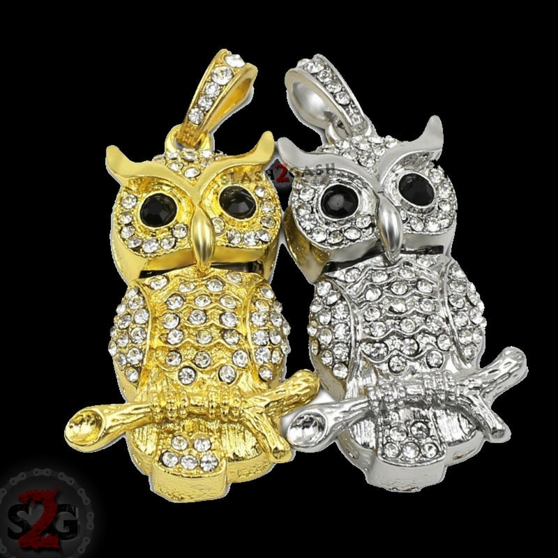 Cute Crystal Owl Necklace USB Flash Drive 2.0 on Branch 16 GB gold/silver USB Flash Drive - Tophatter Daily Deals