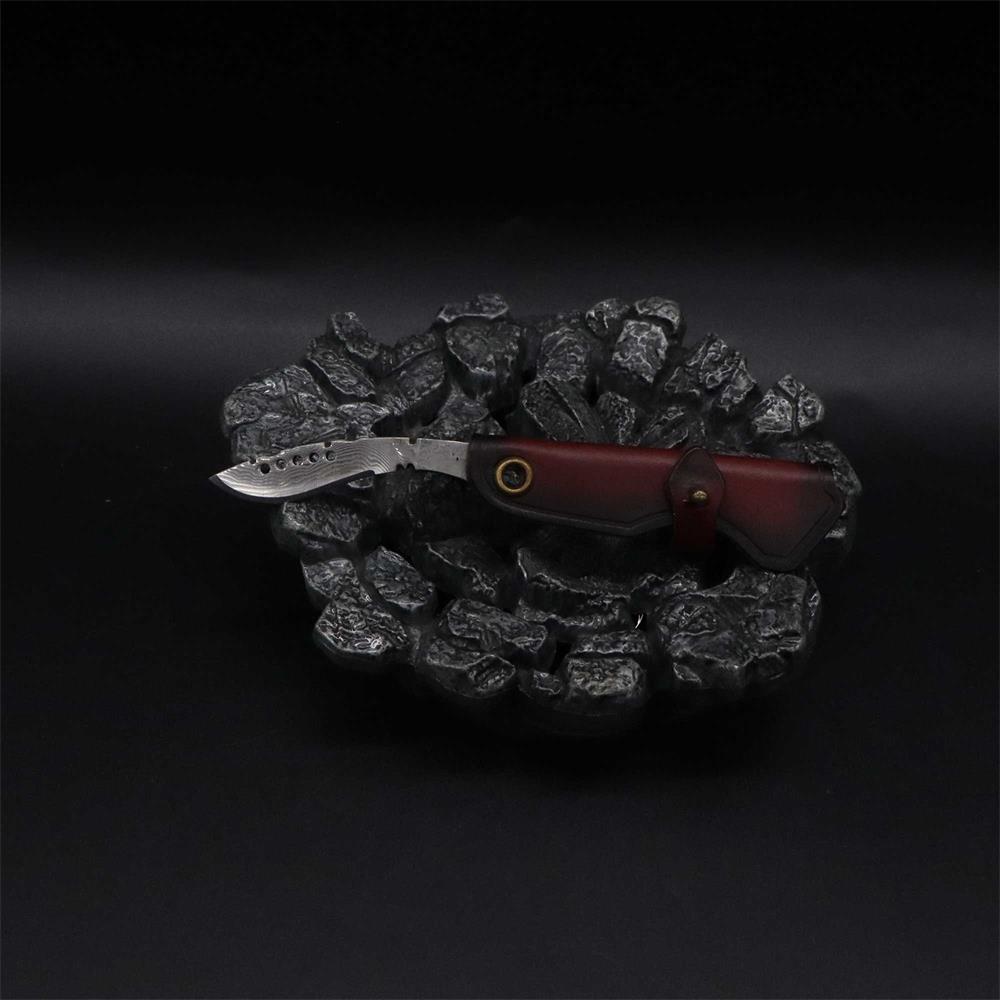 Damascus Steel Nepal Knife With Leather Case - Tophatter Daily Deals