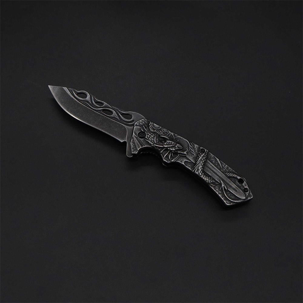 Cool Dragon With Sword Folding Knife - Tophatter Daily Deals