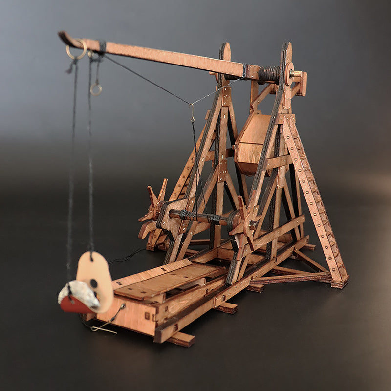 AM003 Stone thrower Wooden Mechanical Military Hobby Toys Kits For Adult 3D Mechanical Model Kit - Tophatter Daily Deals