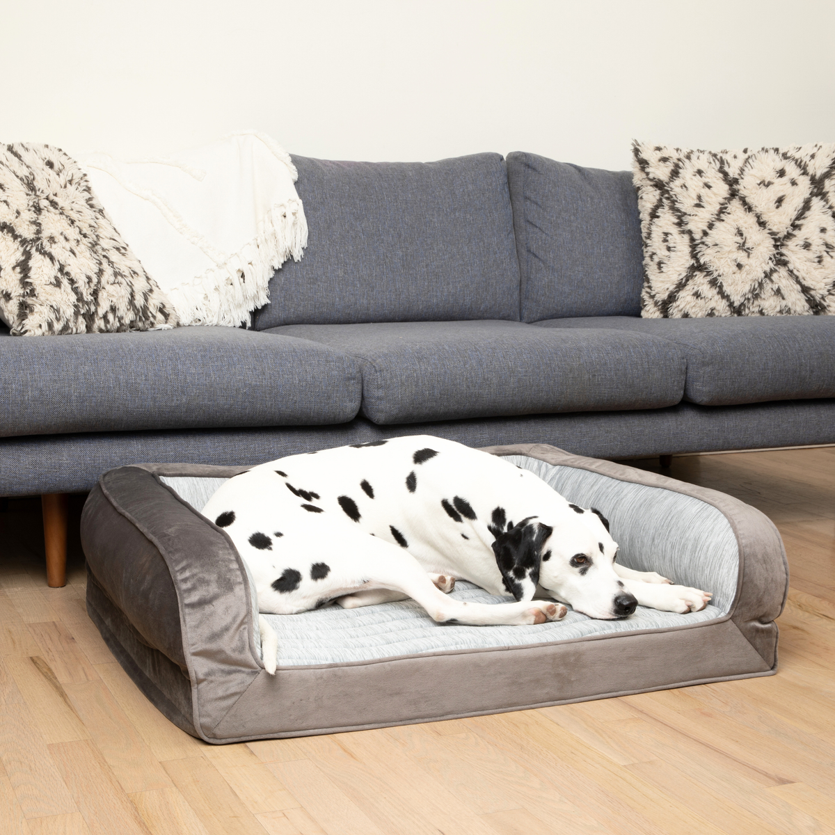 PupChill™ Cooling Bolster Dog Bed Pet Beds - Tophatter Daily Deals