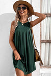 Round Neck Sleeveless Mini Dress Casual Dresses - Tophatter Daily Deals