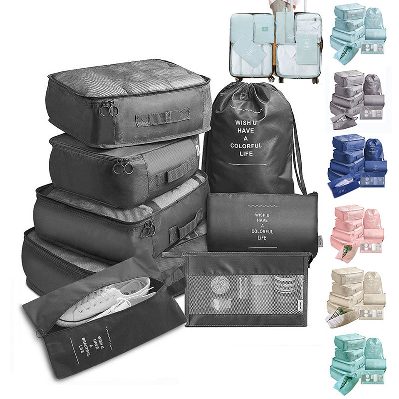 8-piece Set Luggage Divider Bag Travel Storage Clothes Underwear Shoes Organizer Packing Cube Bag 0 - Tophatter Daily Deals