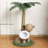 Coconut Tree Cat Scratching Post with Ball Toy Cat Furniture - Tophatter Daily Deals