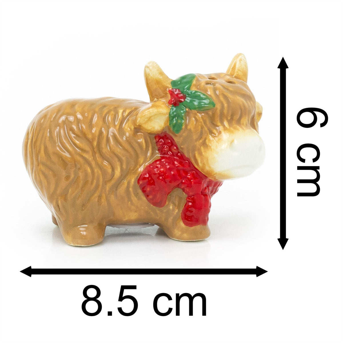 Novelty Christmas Salt & Pepper Shakers | Highland Cow Salt & Pepper Pots Salt and Pepper Shakers - Tophatter Daily Deals