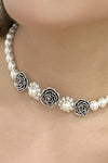 Rose Beaded Lobster Clasp Necklace Necklaces - Tophatter Daily Deals