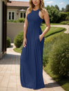 Full Size Grecian Neck Dress with Pockets Casual Dresses - Tophatter Daily Deals