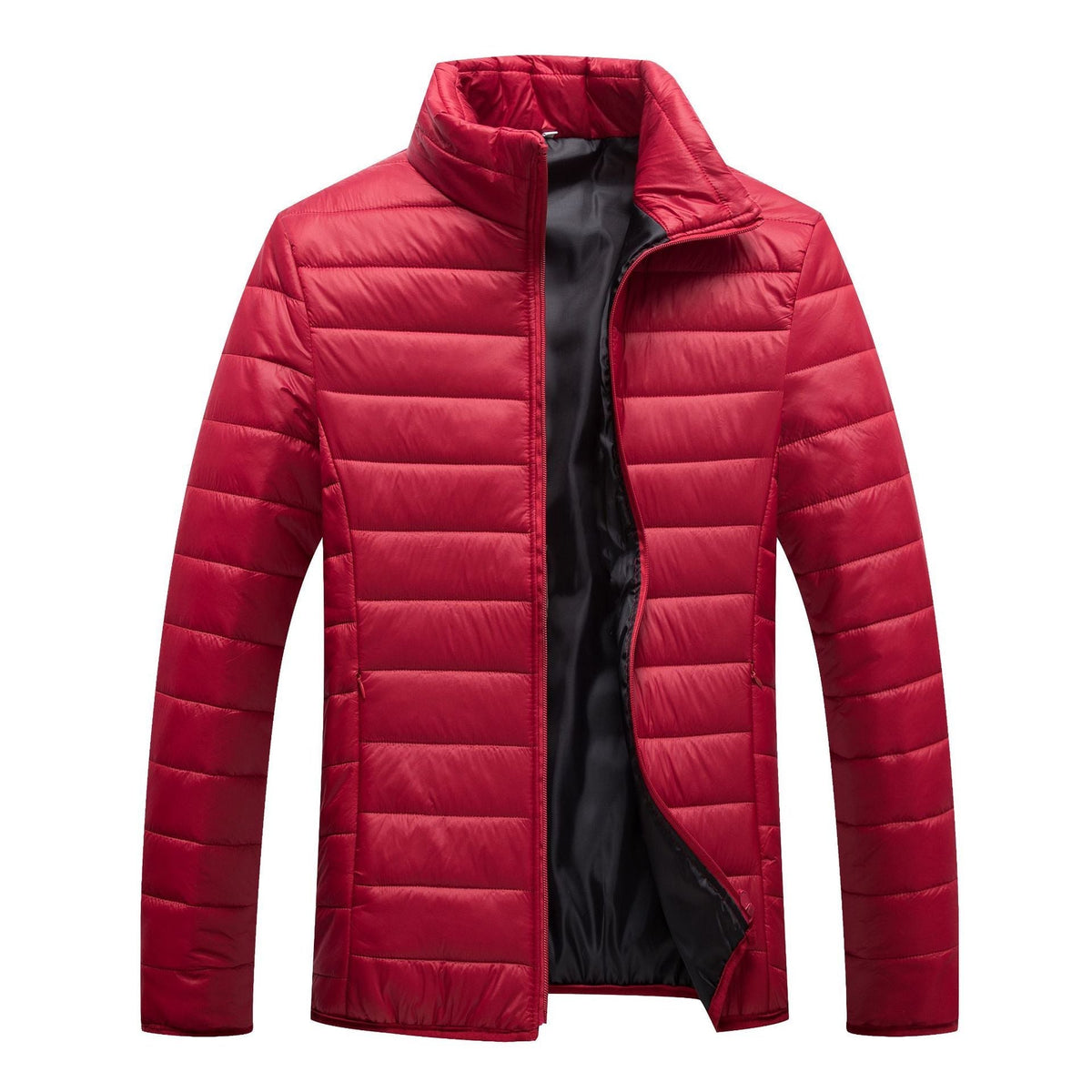 Lightweight Men's Puffer Jacket - Quilted Cotton, Casual Red 3D Changing Face Moving Picture Frame - Tophatter Daily Deals