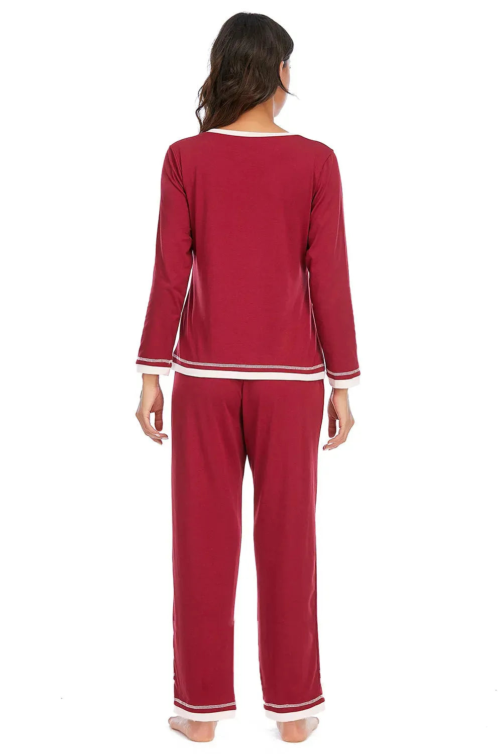 V-Neck Top and Pants Lounge Set Loungewear Sets - Tophatter Daily Deals